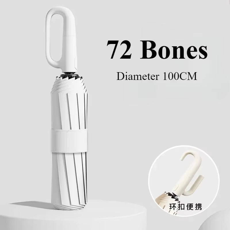 Strong Windproof Automatic Umbrella Sunshade UV Protection Folding Men'S Umbrella Buckle Rain Large Parasol for Women