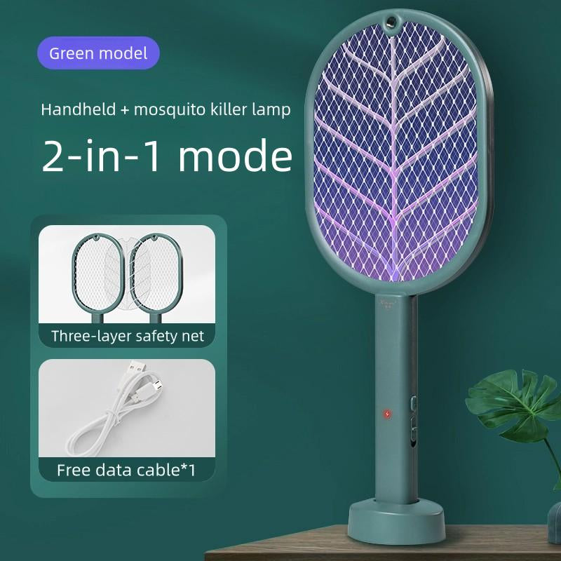 Multifunctional Electric Mosquito Swatter - Lightweight, Foldable, USB Type-C, Versatile Stand or Hang Design, Silent Mosquito Repellent for Home and Camping in Summer
