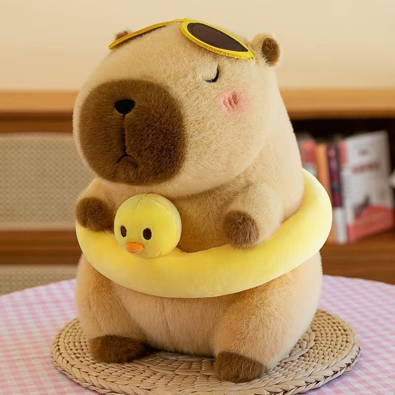 New 21Cm Capybara Plush Toy Simulation Capibara Anime Fluffty Toy Cute Soft Stuffed Animals Doll Plush Christmas Gifts for Kids