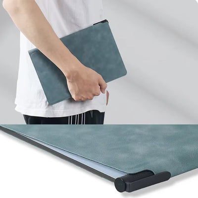 A5 Reusable Whiteboard Notebook Set with Whiteboard Pen Erasing Cloth Leather Memo Pad Weekly Planner Portable Stylish Office