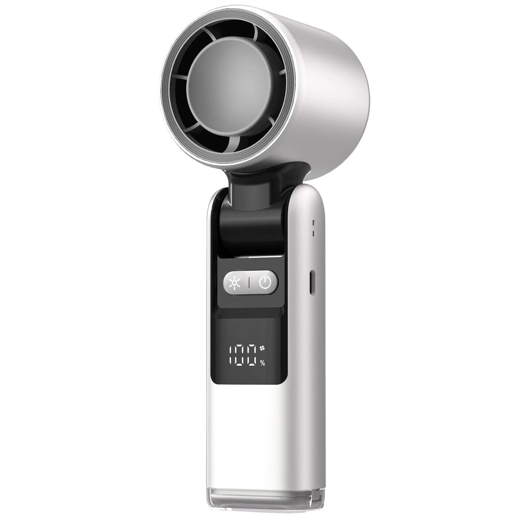 100 Turbos Chilled Ice Sensation Cold Fan Super Mini Turbo Speed Fan USB Powered Digital Display for Outdoor Camping Office Dorm