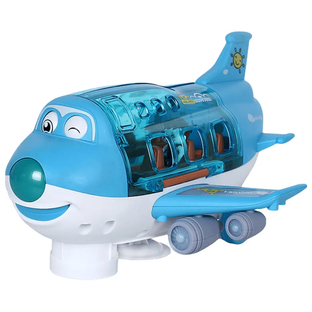Electric Kid Transformation Aircraft Toys Car Deformation Plane Model Music Simulation Boy Children Traffic Toy Christmas Gifts