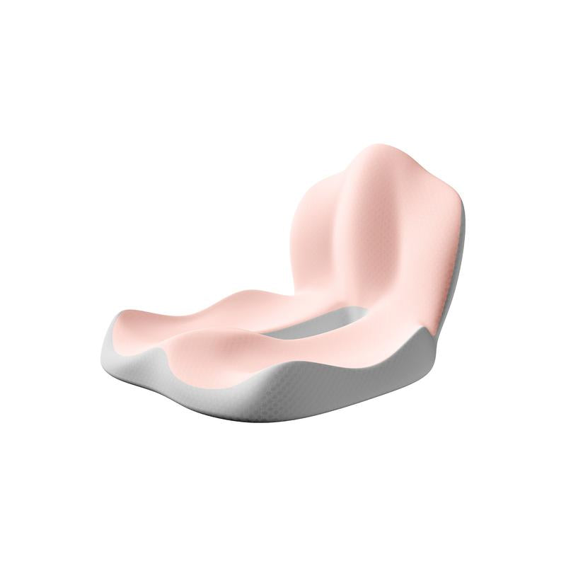 Ergonomic Seat Cushion with Lumbar Support Memory Foam Non-Slip Washable Skin-Friendly Cover for Sciatica Back Pain Relief Car Travel Wheelchair