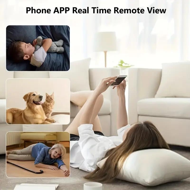 Wifi Mini Nanny Camera Wireless Camera, Suitable for Home Office Security, Pet Dog Camera Indoor, House Security Camera, Room Camera, TF Card Storage and Cloud Storage